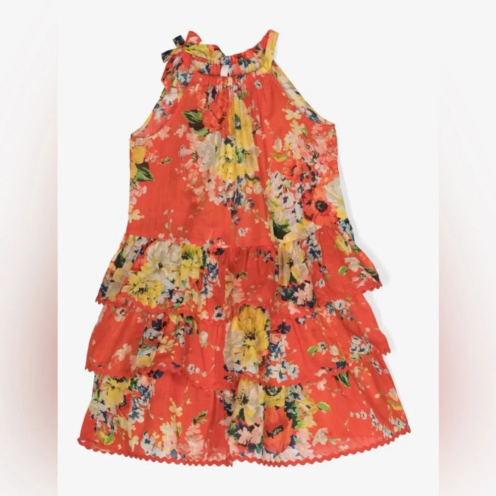 Zimmermann kids red floral alright cotton dress - Picture 1 of 6